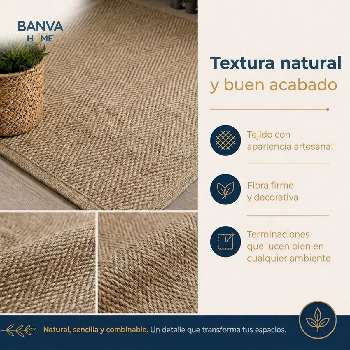 Jute Fibra Natural Sahara 60x90