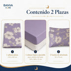 Juego Sábana Illusions 144 Hilos Liso 2 Plazas Kler