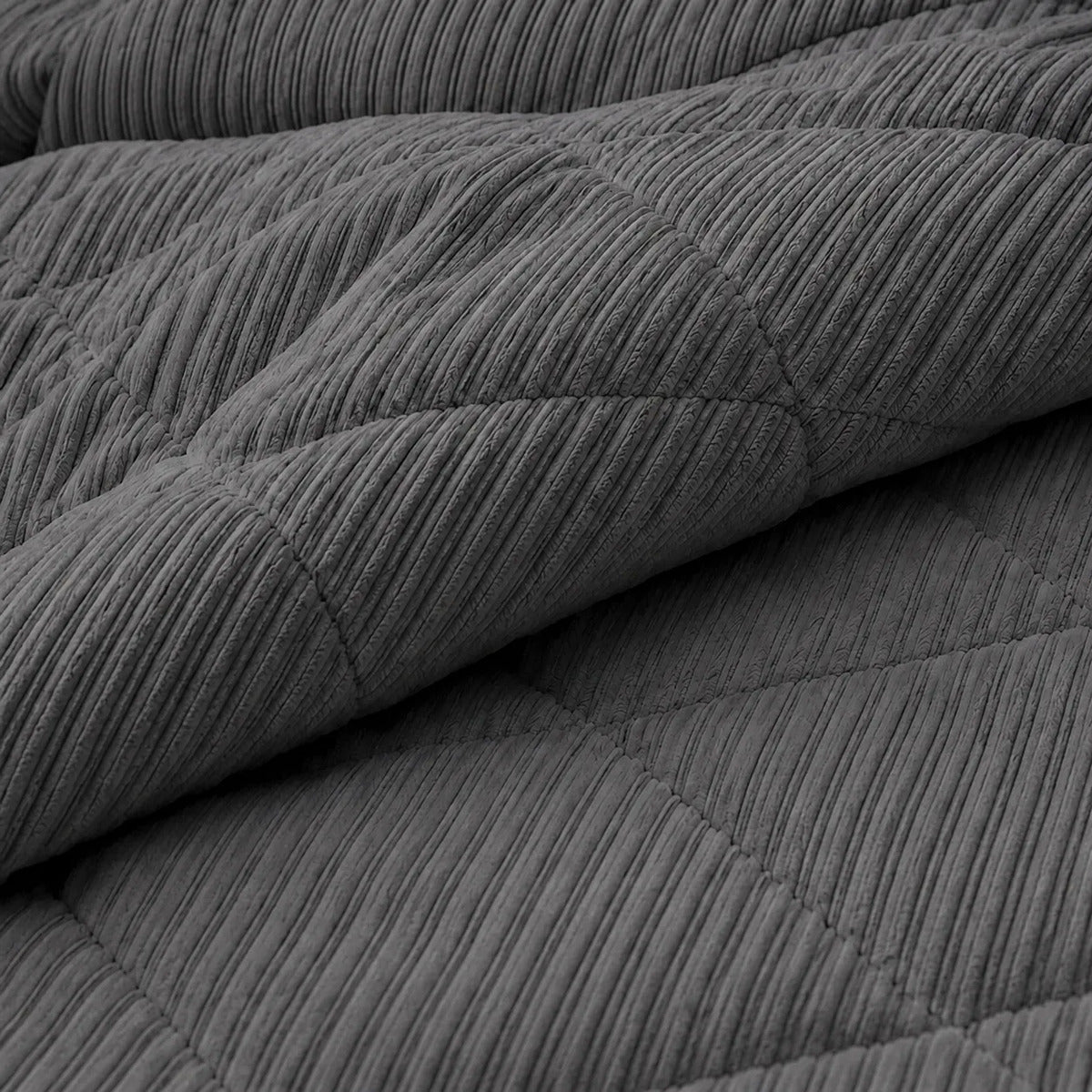 Plumón Valencia Corduroy Sherpa Súper King Gris