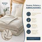 Frazada Illusions Flannel Liso 1.5 Plazas Beige