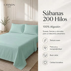 Sábana Elements & Co 200 Hilos Menta 2 Plazas