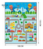 Alfombra Infantil Estampado Ciudad