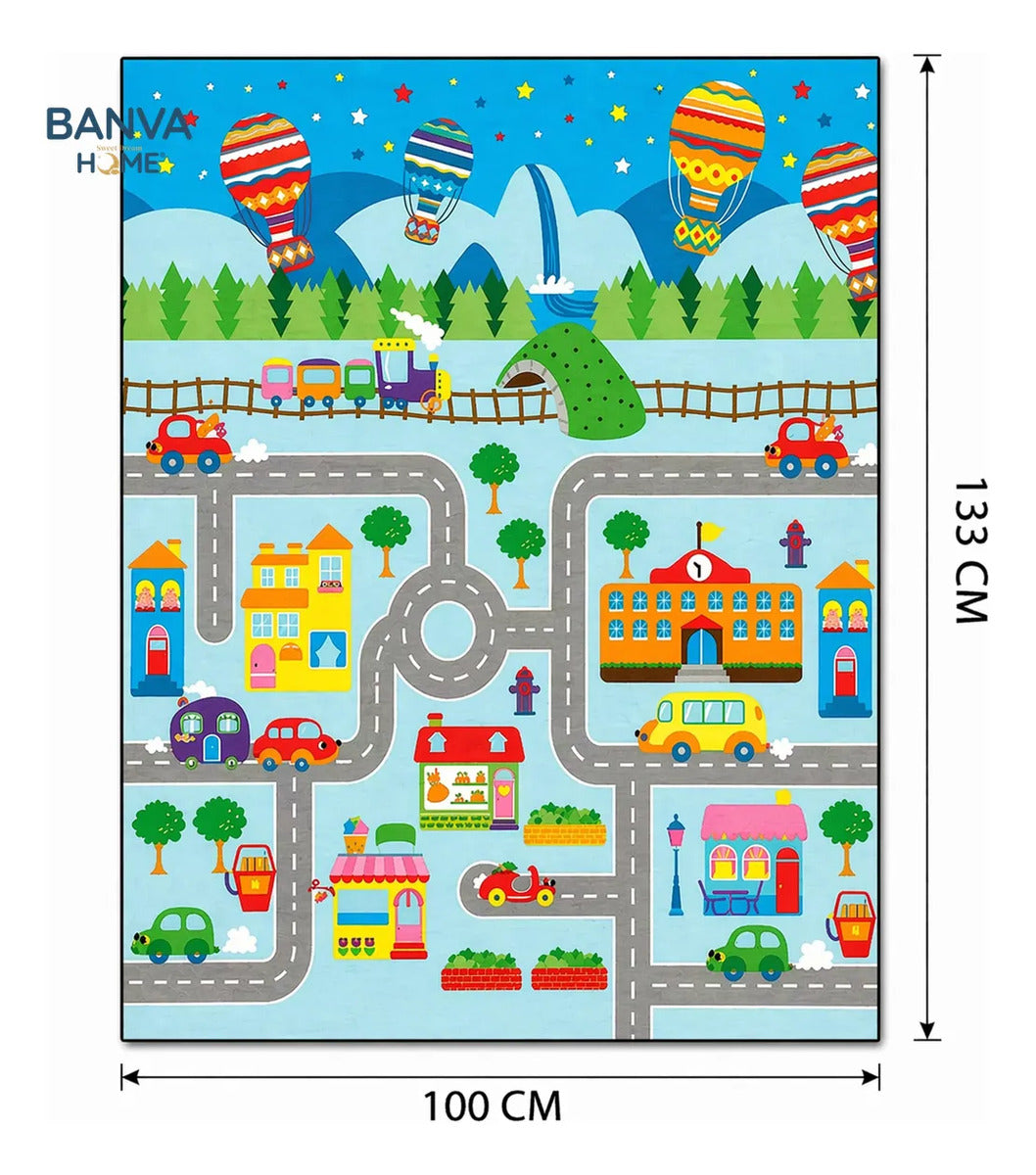 Alfombra Infantil Estampado Ciudad