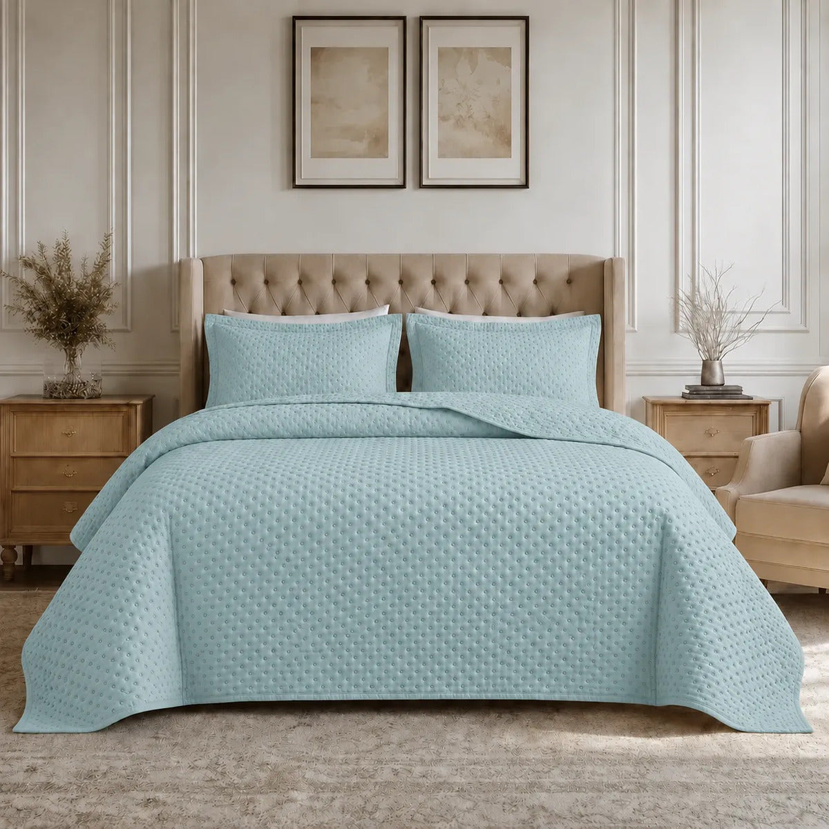 Quilt Atenas 2 Plazas Aqua