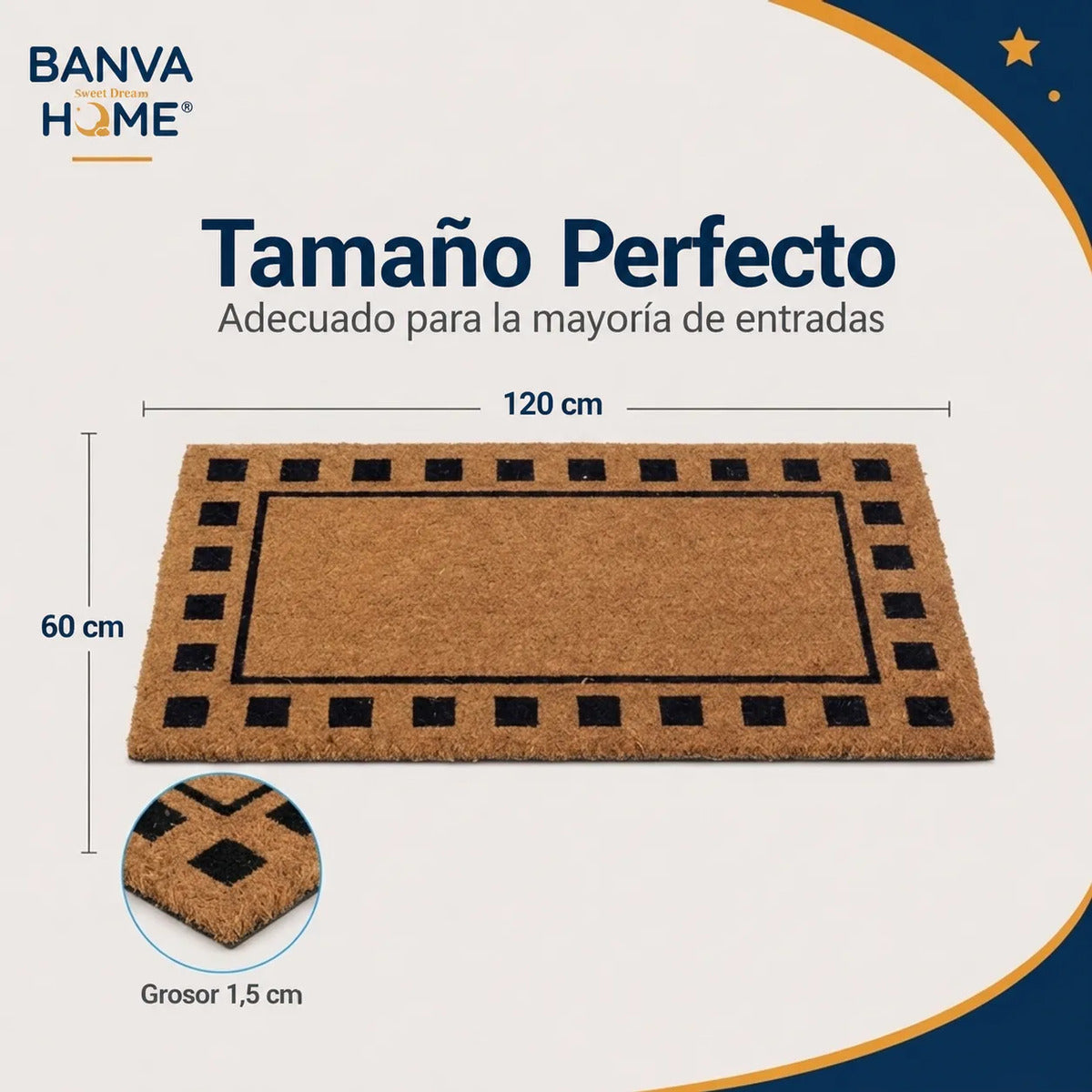 Limpiapies Coco Squares 120x60