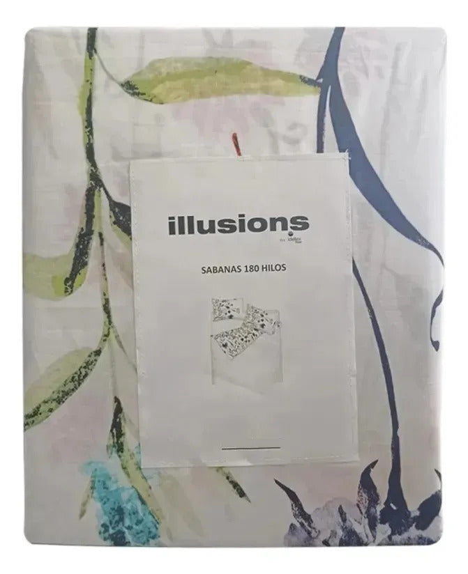 Juego Sábana Illusions 180 Hilos Buket King