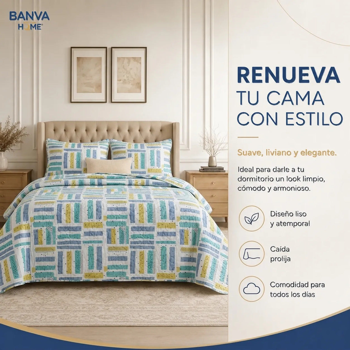 Quilt Bruselas 1.5 Plazas Bars
