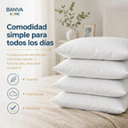 Pack 4 Almohada Blanco 50x70