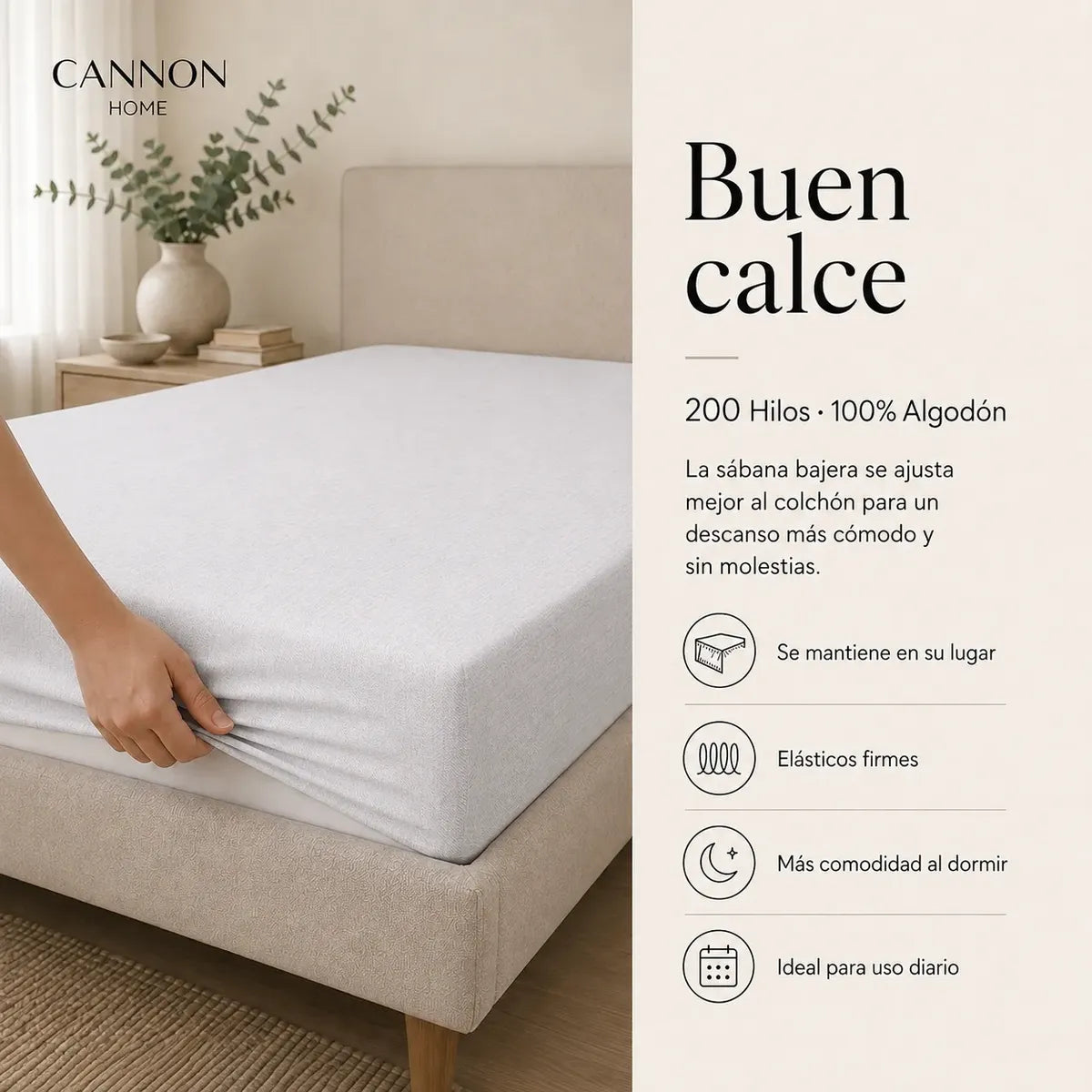 Sábana Elements & Co 200 Hilos Murphy 2 Plazas Estampado