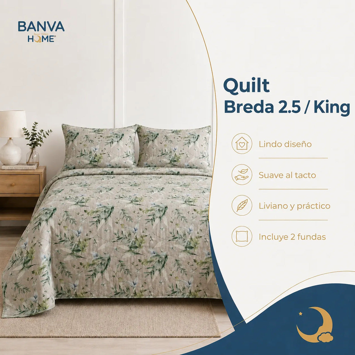 Quilt Breda King Verde
