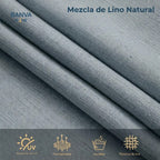 Set Cortinas Velo Lino Liso Grafito