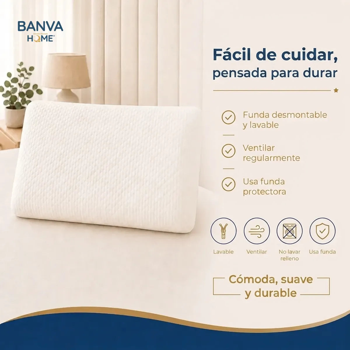 Almohada Illusions Blanco 60x40