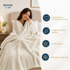 Frazada Illusions Flannel Liso 2 Plazas Beige