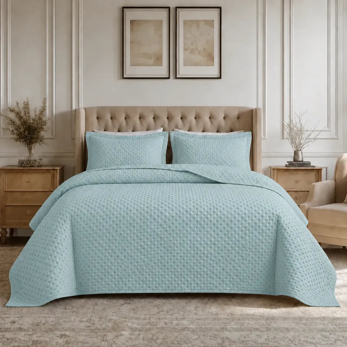 Quilt Atenas King Aqua