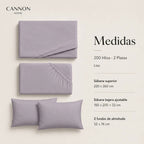 Sábana Elements & Co 200 Hilos Lila 2 Plazas