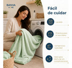 Frazada Illusions Flannel Liso 1.5 Plazas Verde Olivo 500gr