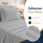 Juego Sábana Illusions 144 Hilos Liso 1.5 Plazas Acar