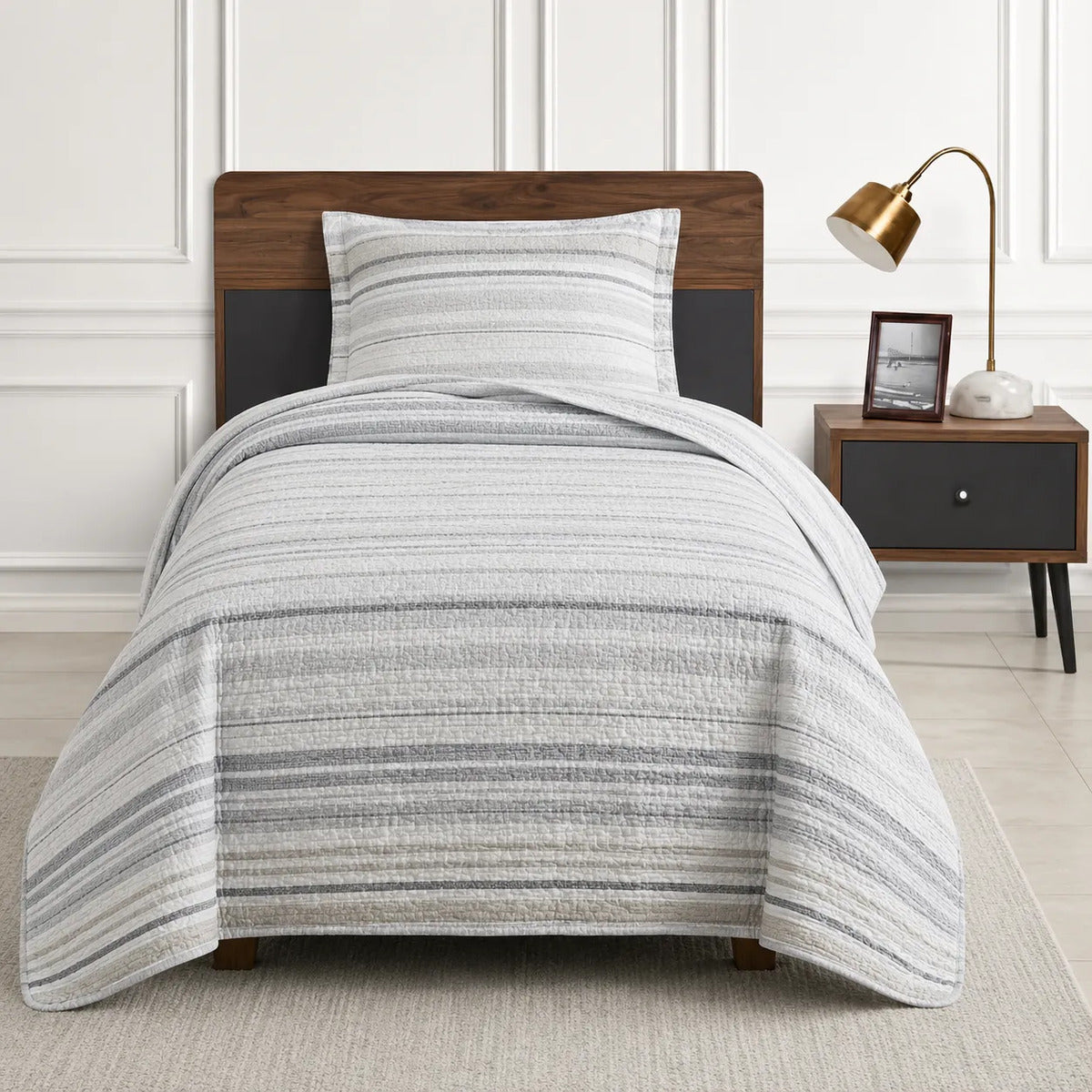 Quilt Breda 1.5 Plazas Gris