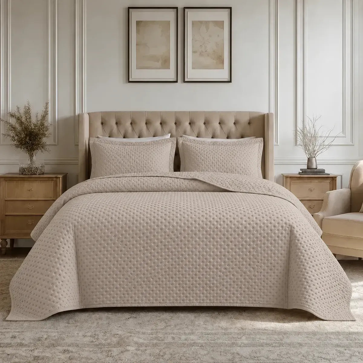 Quilt Atenas King Beige