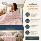 Frazada Illusions Flannel Liso 1.5 Plazas Rosa 500gr