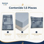 Juego Sábana Illusions 144 Hilos Liso 1.5 Plazas Lirio
