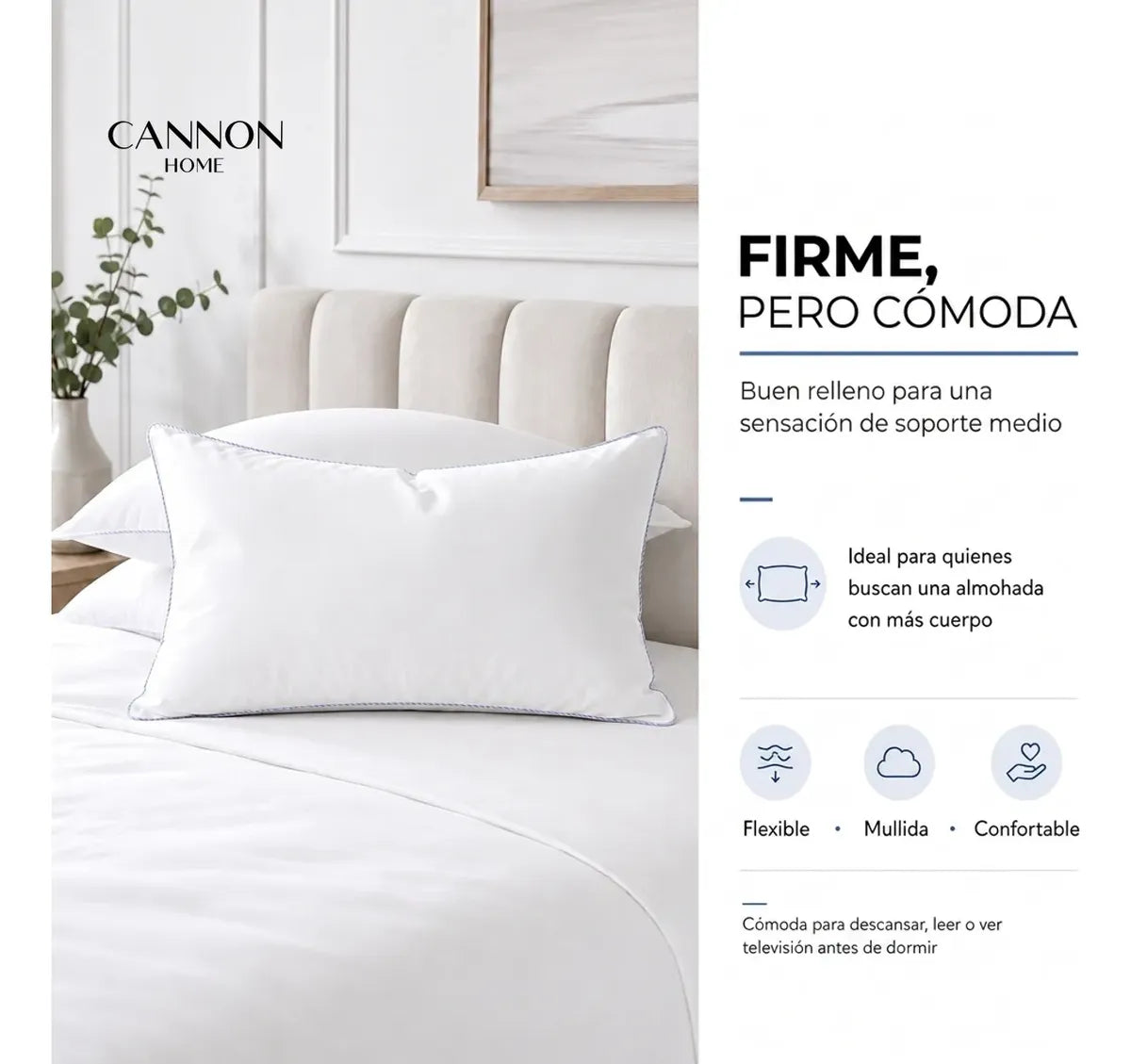 Almohadas Cannon 50 X 90 Down Alternative Blanco