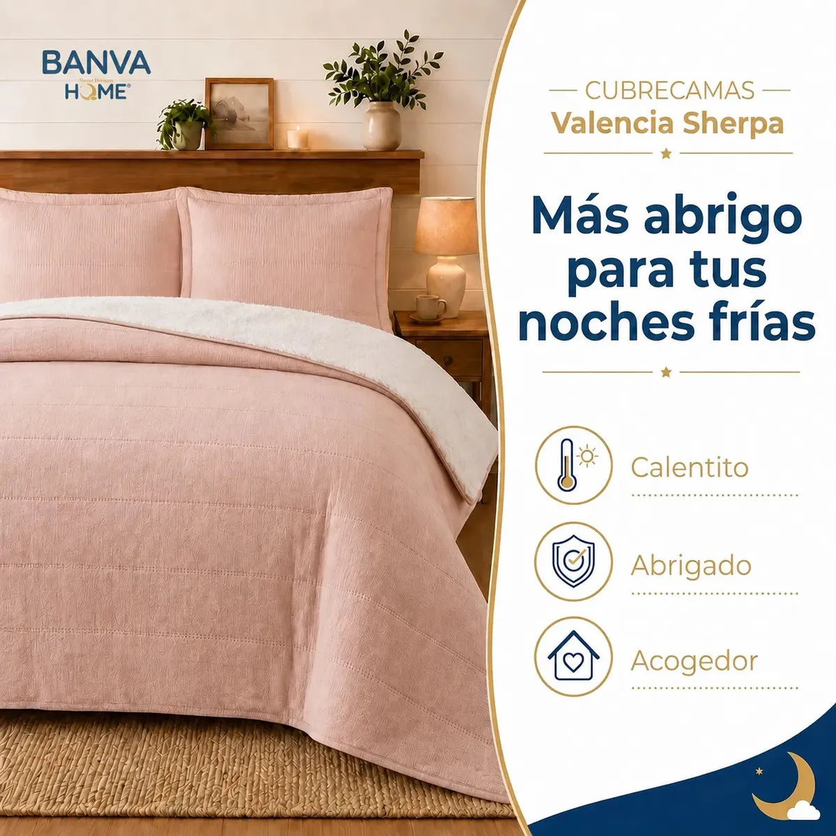 Quilt Sherpa 2 Plazas Rosa