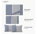 Juego 2 Sábana Cannon 200 Hilos 2 Plazas Tiden