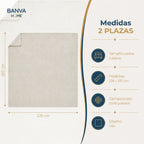 Frazada Illusions Flannel Liso 2 Plazas Beige