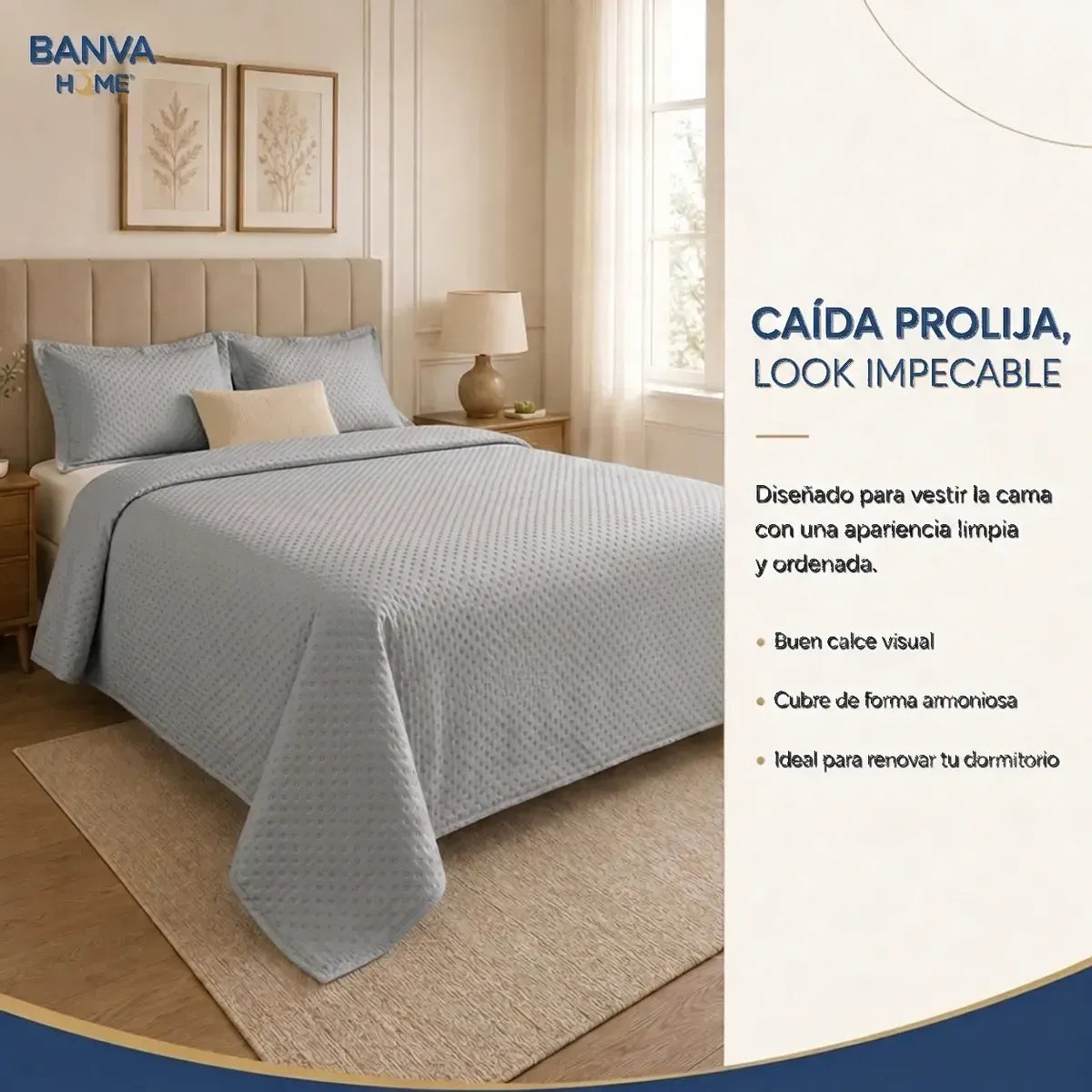 Quilt Atenas King Gris