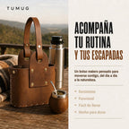 Bolso Matero Café 2 Compartimientos Grande