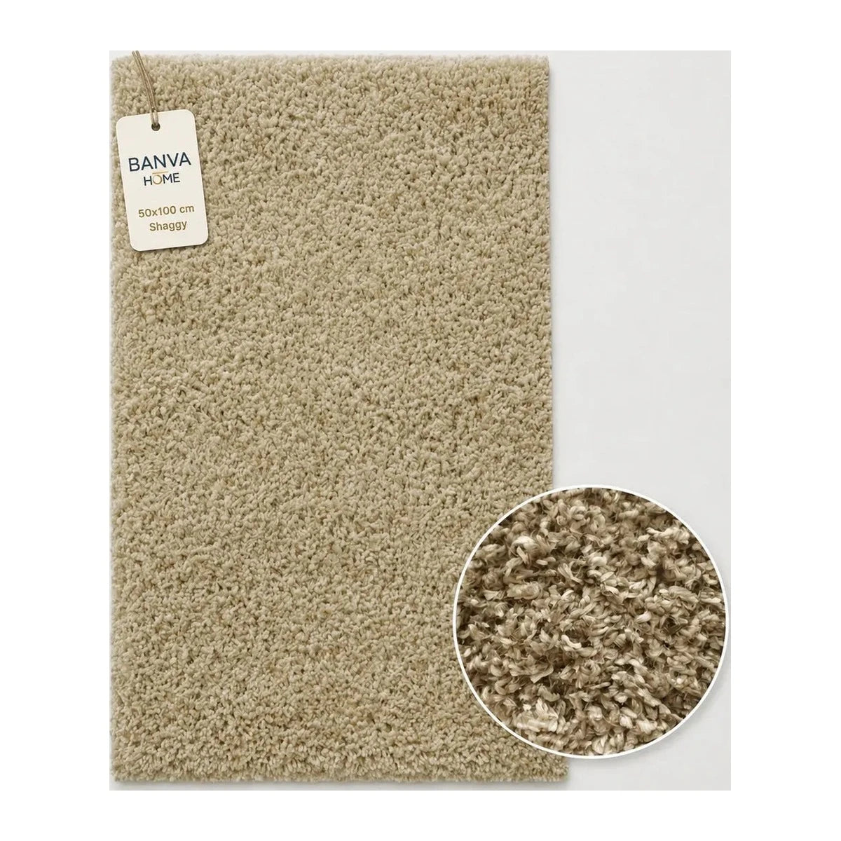 Shaggy Peluda Beige 100x50