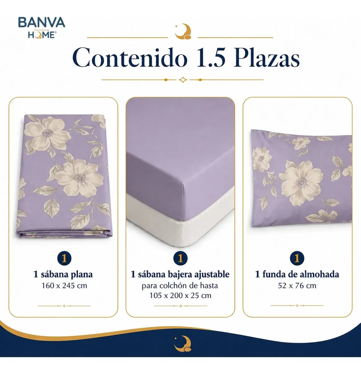 Juego Sábana Illusions 144 Hilos Liso 1.5 Plazas Kler