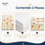 Juego Sábana Illusions 144 Hilos Liso 2 Plazas Mosa