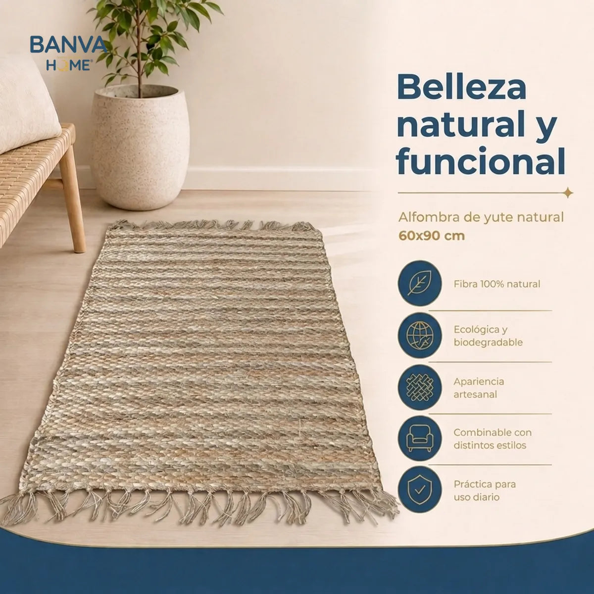 Jute Fibra Natural 60x90