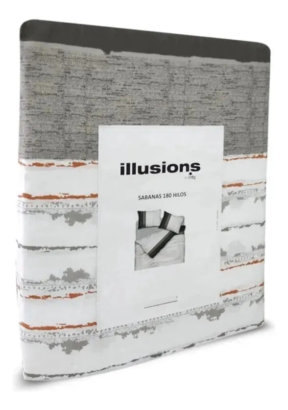 Juego Sábana Illusions 180 Hilos Golet 1.5 Plazas