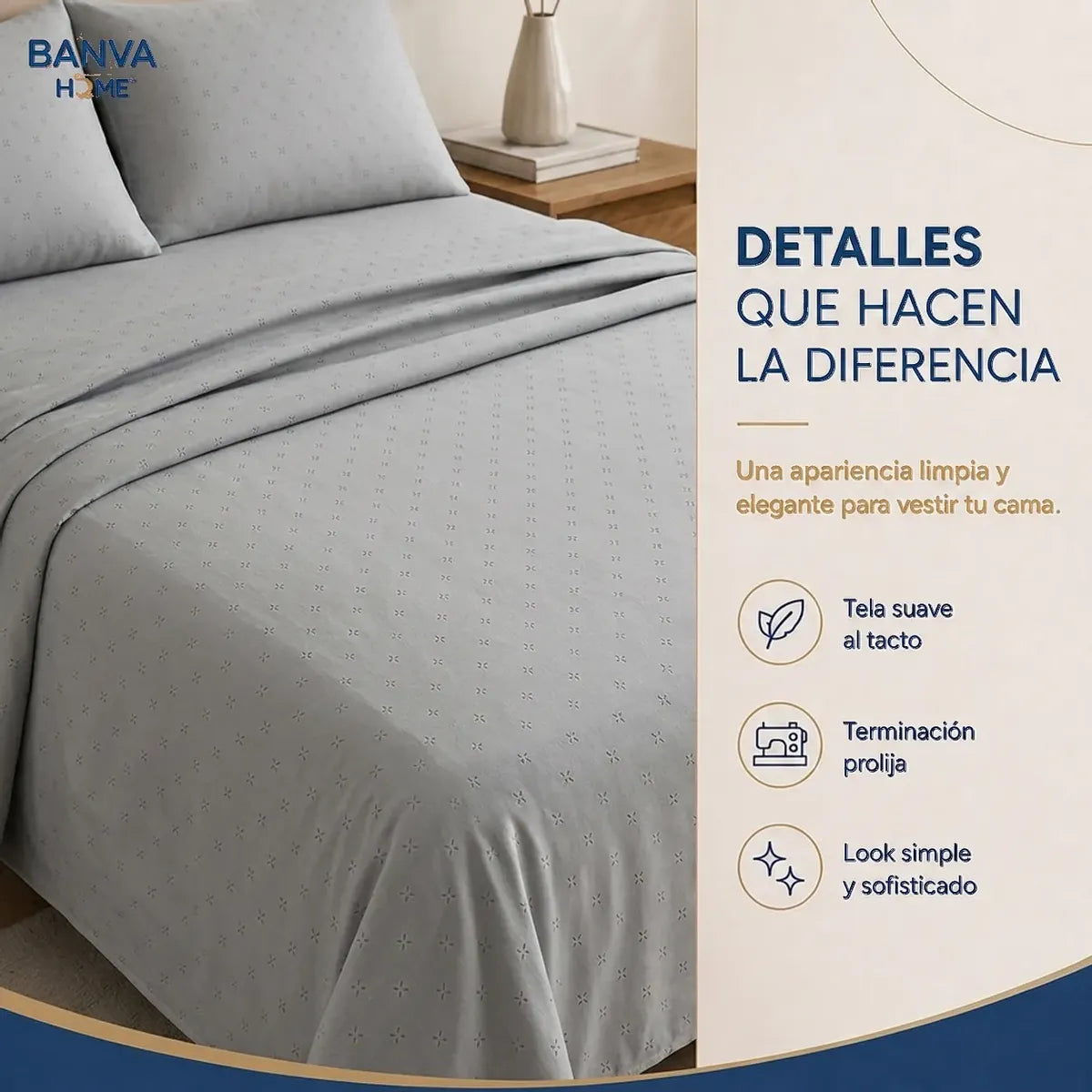 Quilt Roma King Gris