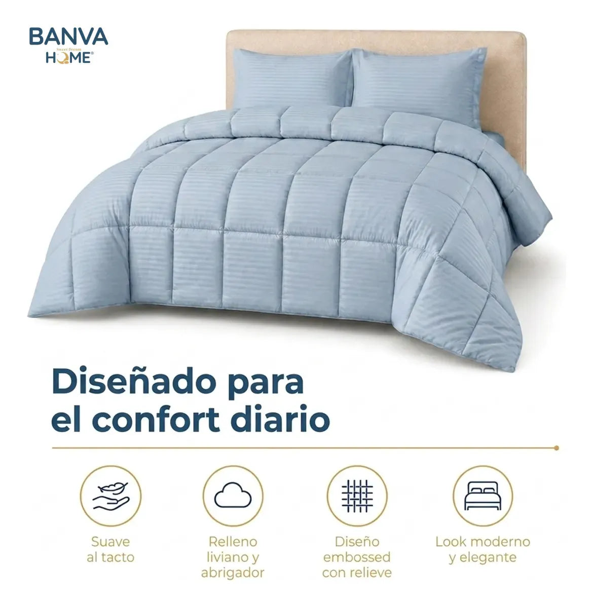 Plumón Valencia Embossed Sky 2 Plazas