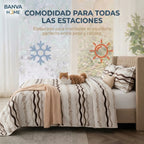 Quilt Bruselas 2 Plazas Café