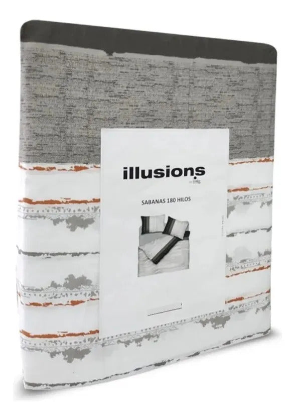 Juego Sábana Illusions 180 Hilos Golet King