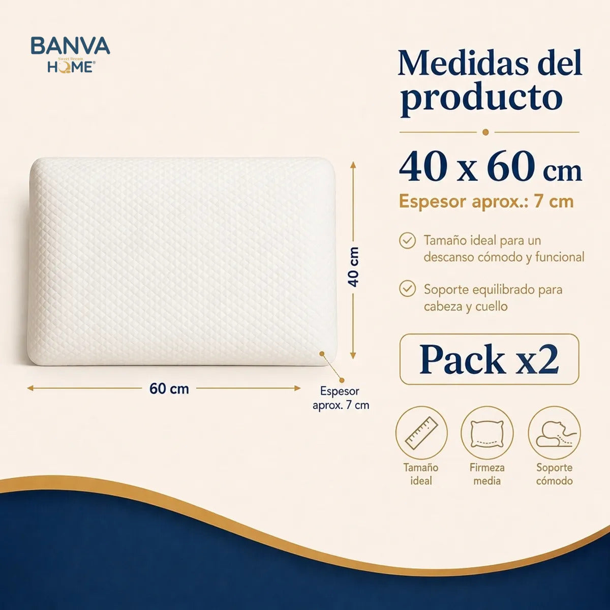 Pack 2 Almohada Illusions Blanco