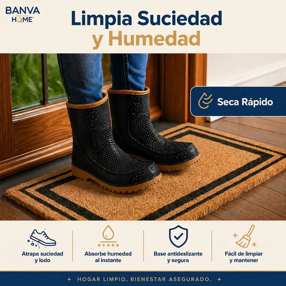Limpiapies Coco Clean 60x40