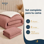 Plumón Valencia Corduroy Sherpa 2 Plazas Terracota