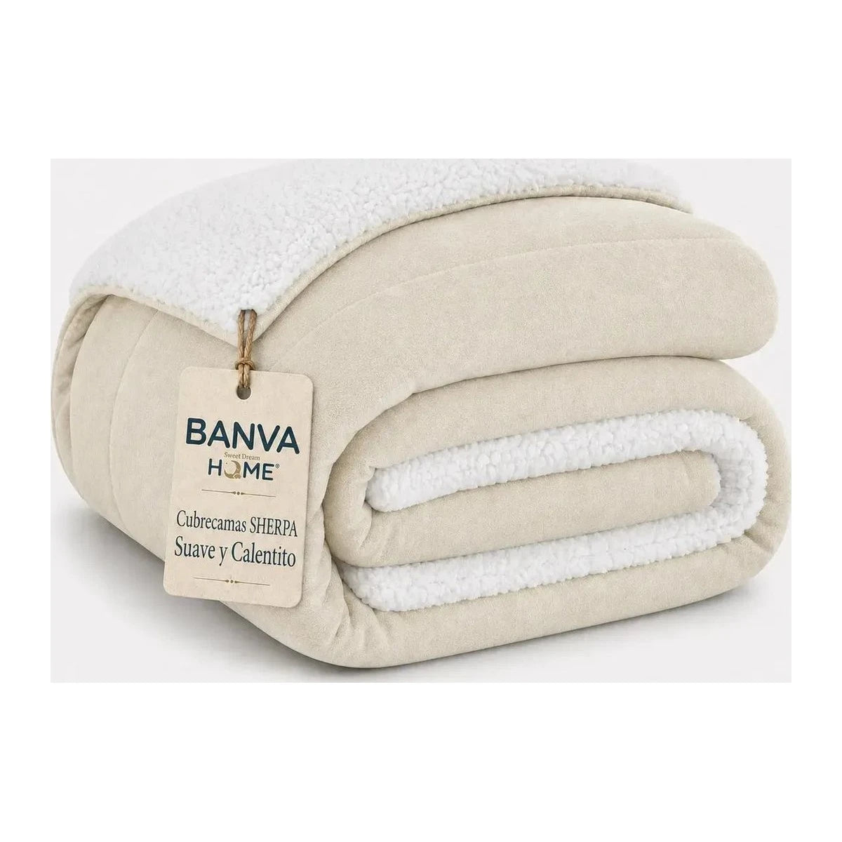 Quilt Sherpa King Beige