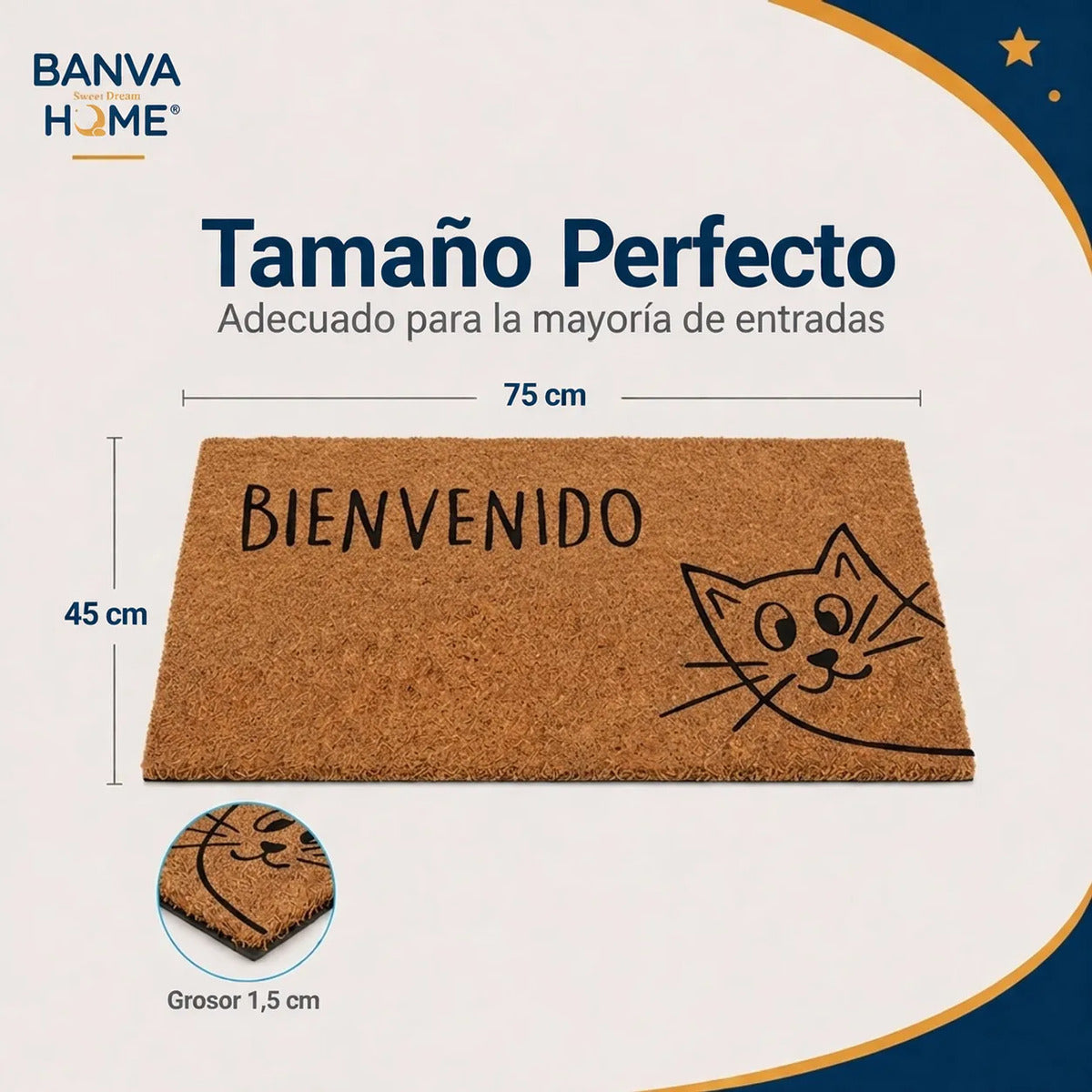 Limpiapies Coco Cat 75x45