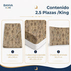 Juego Sábana Illusions 180 Hilos Tuba King