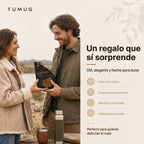 Yerbero Mate Tumug Cuero Porta Yerba 300 Gr Resistente Negro