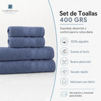 Juego 4 Toalla American Family Stone 400gr