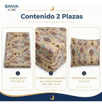 Juego Sábana Illusions 180 Hilos Tuba 2 Plazas