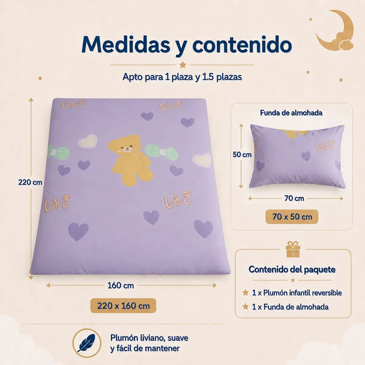 Plumón Infantil Bunnie Rosa